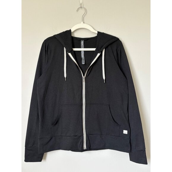 Vuori Halo Performance Hoodie 2.0 Soft DreamKnit Black Heather Stretch Medium - Picture 4 of 9